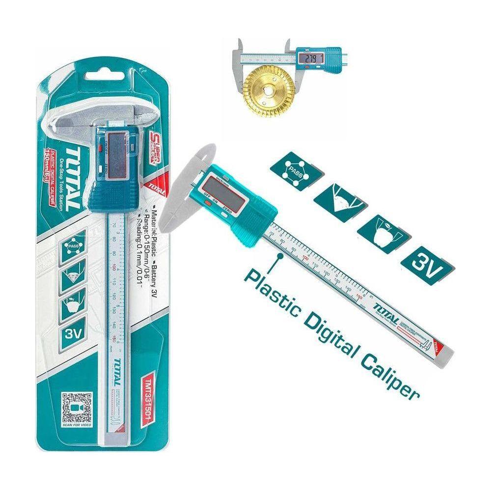 Total TMT331501 Plastic Digital Caliper 150mm (6 Total TMT331501 Plastic Digital Caliper 150mm (6